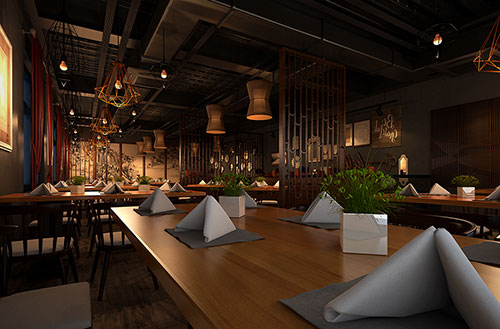 亳州简约大气中式风格餐厅设计装修效果图