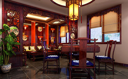亳州古典中式风格茶楼包间设计装修效果图
