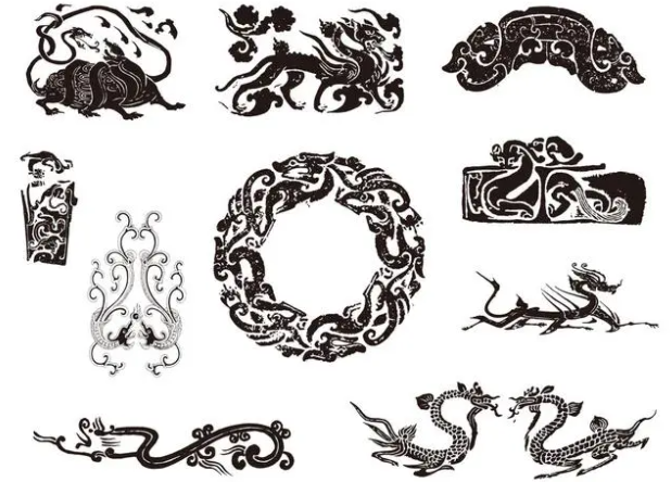 亳州龙纹和凤纹的中式图案